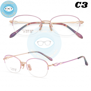 Gọng kính kim loại mã 6172